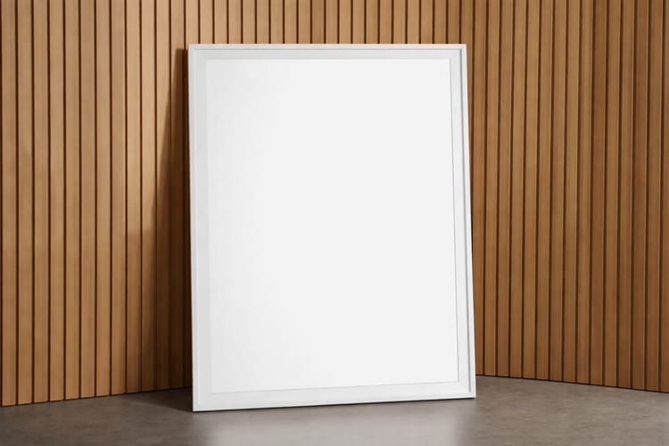 Minimalist Wood Panel Frame Mockup