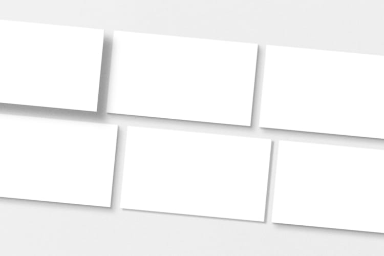 Neon Mix Business Card Grid Mockup