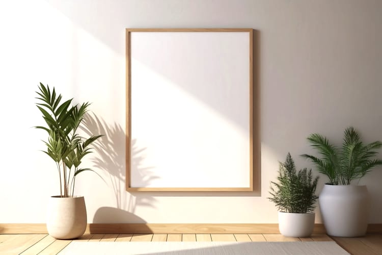 Plant Corner Frame Display Mockup Scene