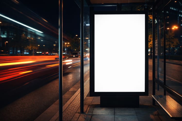 Realistic Portrait Billboard Mockup