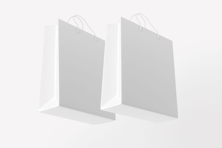 Shopping Bag Mockup Duo Floating View